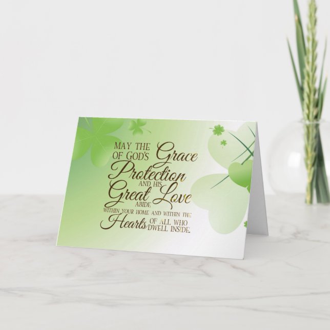Irish Segen May die Gnade Gottes Schutz Karte (Vorderseite)