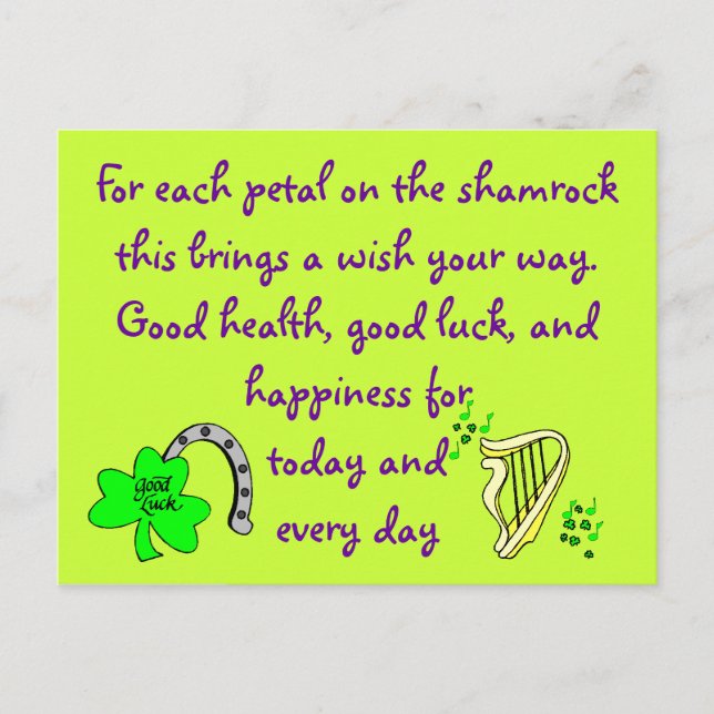 Irish Segen Postcard Postkarte (Vorderseite)
