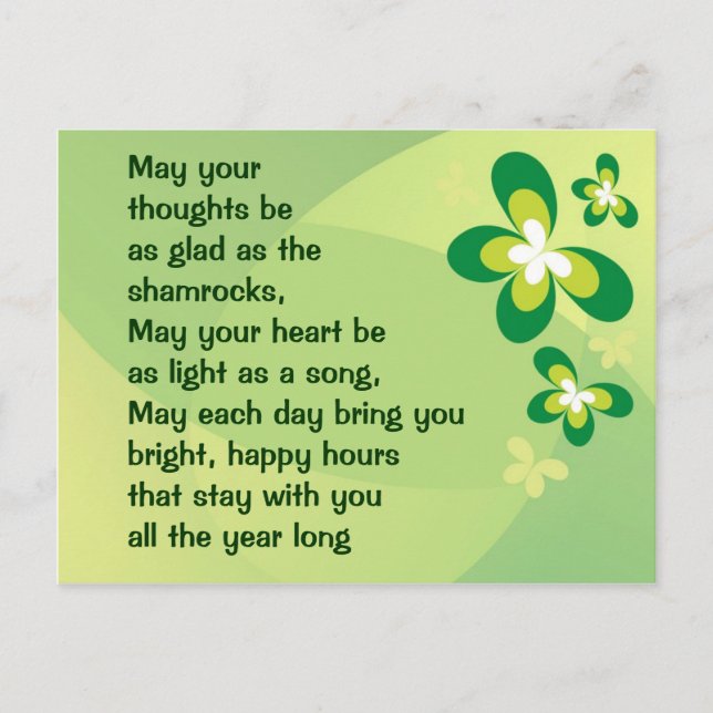 Irish Segen Postcard Postkarte (Vorderseite)