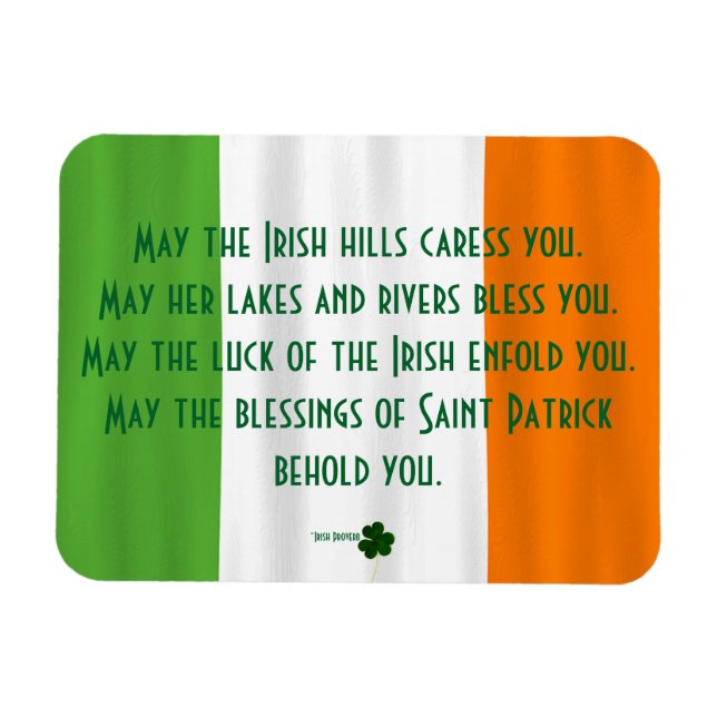 Irish Segen von St. Patrick Flag Kleeblatt Magnet (Horizontal)