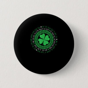 Irish Sessing Celtic Knot 4 Leaf Clover - St. Pat Button