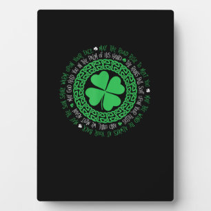 Irish Sessing Celtic Knot 4 Leaf Clover - St. Pat Fotoplatte