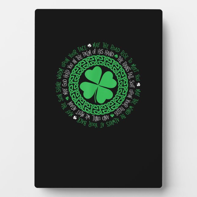 Irish Sessing Celtic Knot 4 Leaf Clover - St. Pat Fotoplatte (Vorderseite)