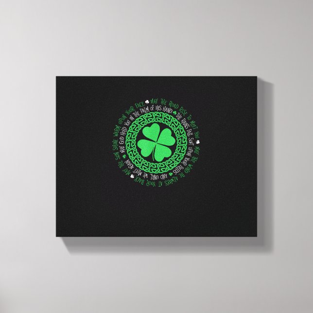 Irish Sessing Celtic Knot 4 Leaf Clover - St. Pat Leinwanddruck (Vorderseite)