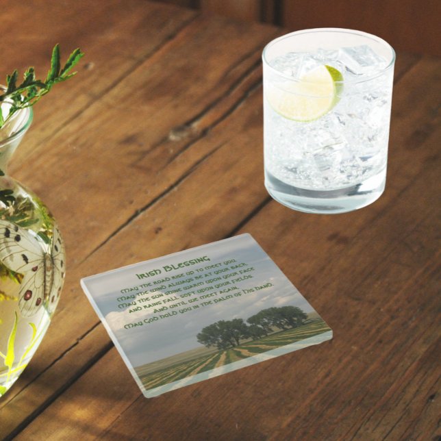 Irish Sessing Farmland Landschaft Glasuntersetzer (In Situ)