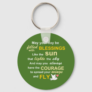 Irish Sessing for Courage - Typografie in Green Schlüsselanhänger