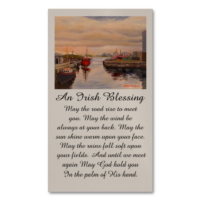Irish Sessing Heartfelt Beileid mit Reds Magnetische Visitenkarte (Vorderseite Vertikal)