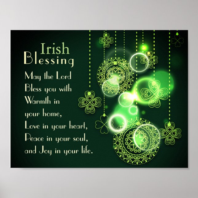 Irish Sessing Liebe in your heart, Kleeblatt Desig Poster (Vorne)
