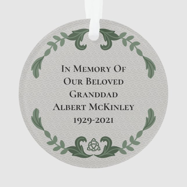 Irish Sessing Love Memory Remembrance Memorial Ornament (Rückseite)