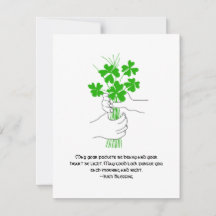 Irish Sessing mit Vierblättriges Kleeblatt Bouquet