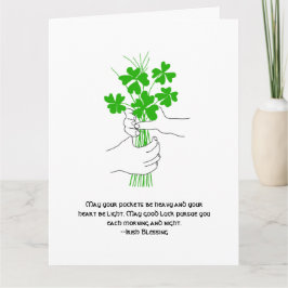 Irish Sessing mit Vierblättriges Kleeblatt Bouquet Karte