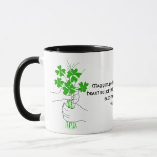 Irish Sessing mit Vierblättriges Kleeblatt Bouquet Tasse