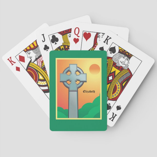 Irish Sessings Cross Personalisiert Spielkarten (Rückseite)