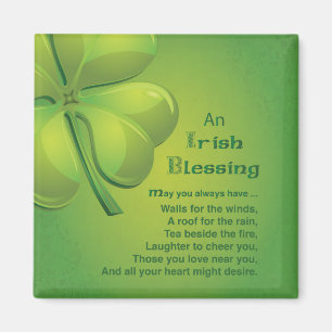 Irish Sessings Green Kleeblatt, keltisch Magnet