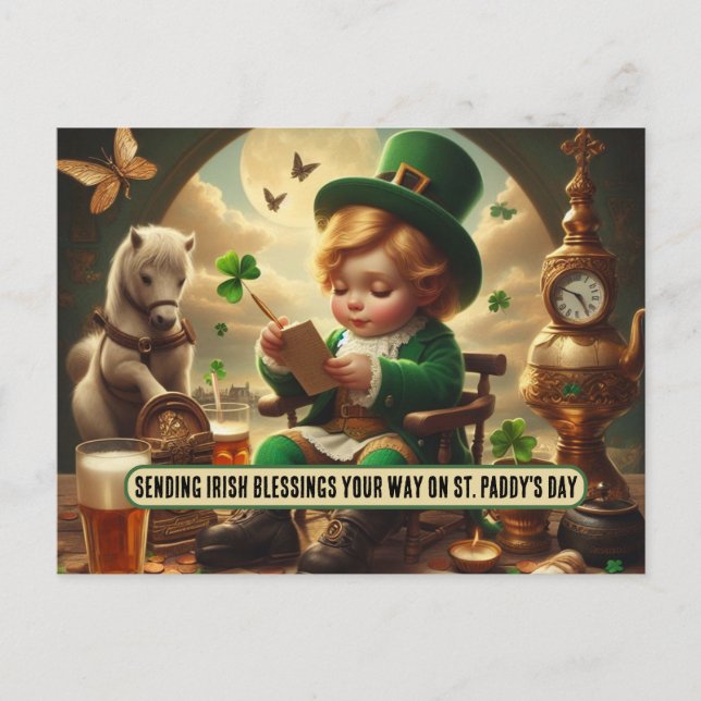 Irish Sessings Your Way on St. Paddy's Postkarte (Vorderseite)