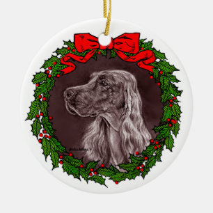 Irish Setter Art von Glenda S. Harlan Keramik Ornament