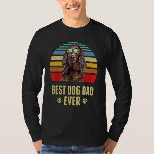 Irish Setter Best Dog Vater je Retro Sunset T-Shirt