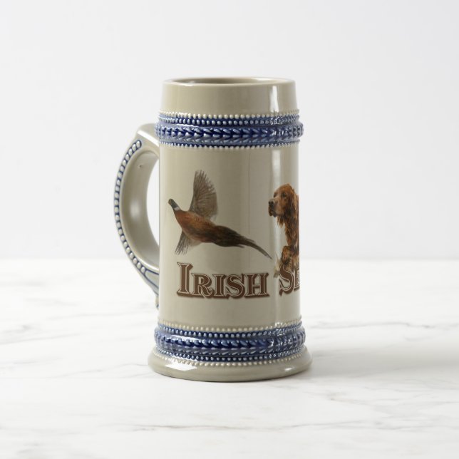 Irish Setter  Bierglas (Vorderseite Links)