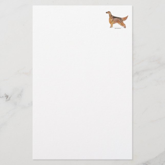 Irish Setter Briefpapier (Vorderseite)