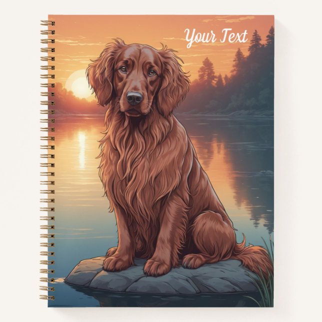 Irish Setter by Lake Notizbuch (Vorderseite)