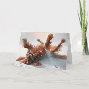 Irish Setter Christmas Fun Karte
