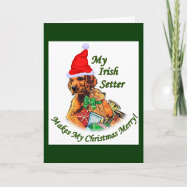 Irish Setter Christmas Geschenke Feiertagskarte