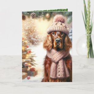 Irish Setter Christmas Karte