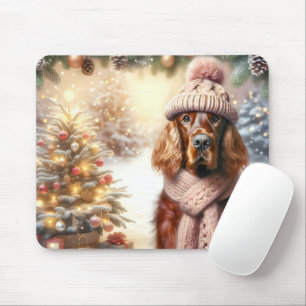 Irish Setter Christmas Mousepad