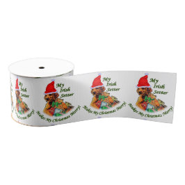 Irish Setter Christmas Ripsband