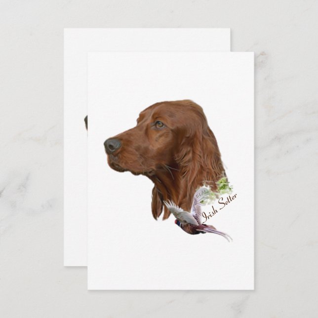 Irish Setter Dankeskarte (Vorne/Hinten)