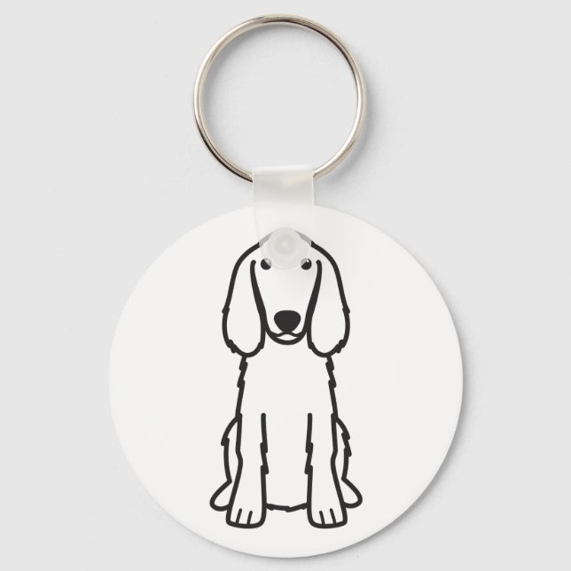 Irish Setter Dog Cartoon Schlüsselanhänger (Vorderseite)