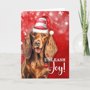 Irish Setter Dog entleash die Freude Weihnachten