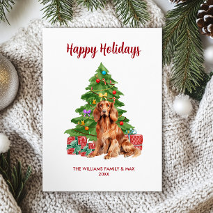 Irish Setter Dog Familie Weihnachten
