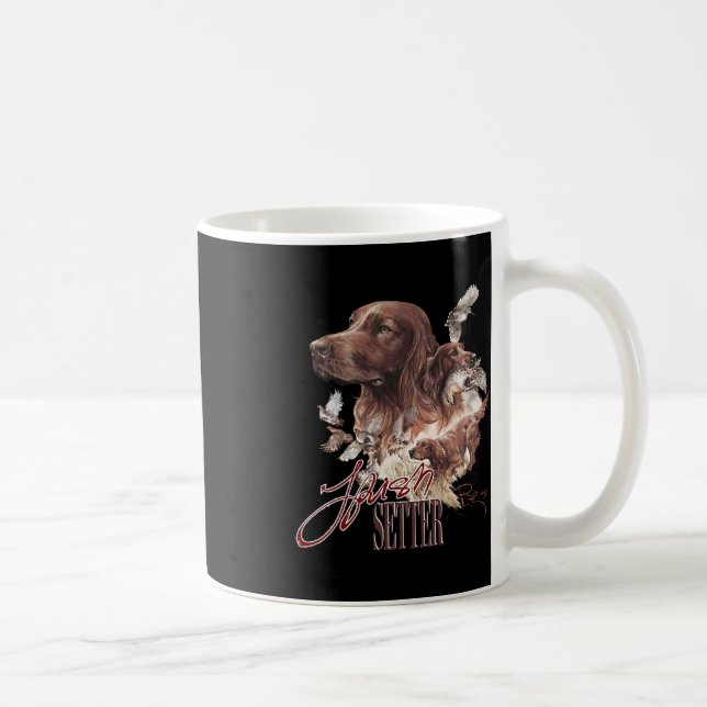 Irish Setter Dog Lovers Kaffeetasse (Rechts)
