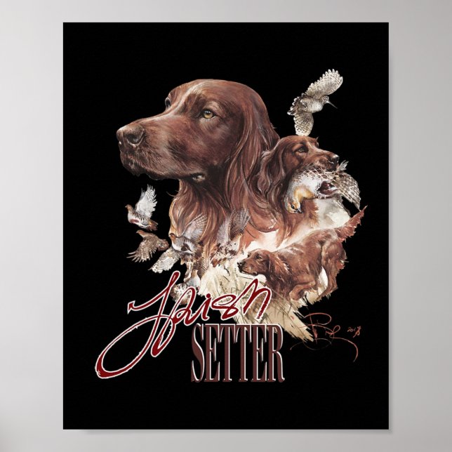 Irish Setter Dog Lovers Poster (Vorne)