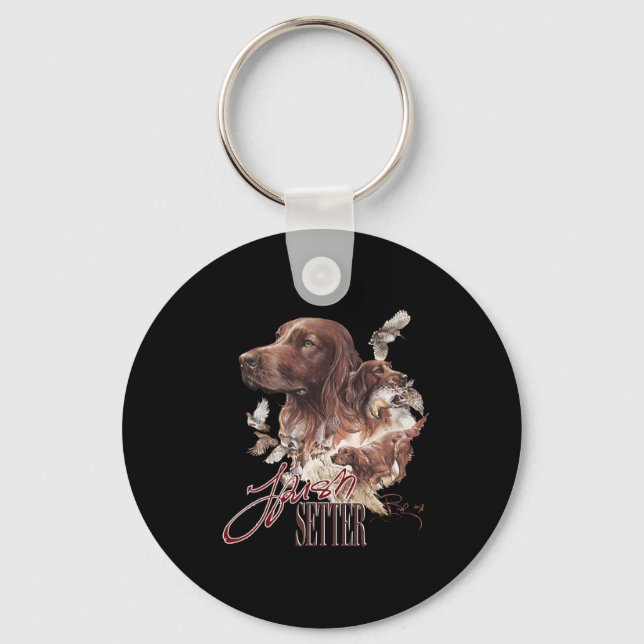 Irish Setter Dog Lovers Schlüsselanhänger (Vorderseite)