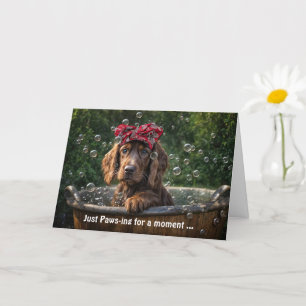Irish Setter Dog Pup Niedliches Denken Sie an Sie  Karte