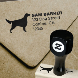 Irish Setter Dog Rasse Silhouette Rücksendeadresse Gummistempel