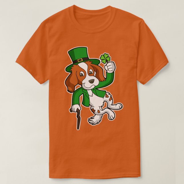 Irish Setter Dog St Patricks Day Heel Klicken T-Shirt (Design vorne)