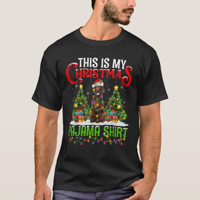 Irish Setter Dog Xmas Lights This Is My Christmas  T-Shirt (Vorderseite)