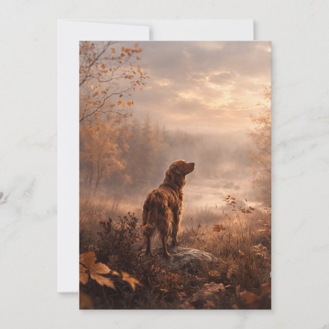 Irish Setter Einladung (Vorderseite)