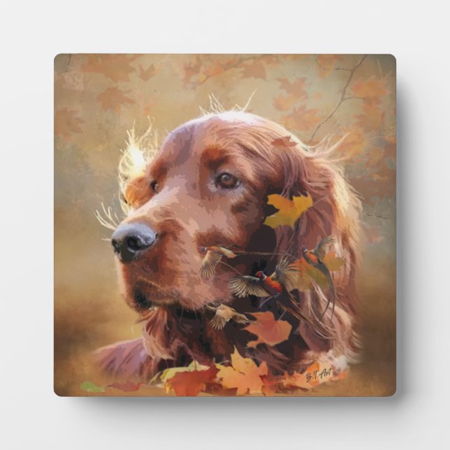 Irish Setter Fotoplatte (Vorderseite)