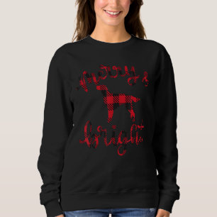 Irish Setter Frohe Weihnachtsbüffalo Karierter Hun Sweatshirt