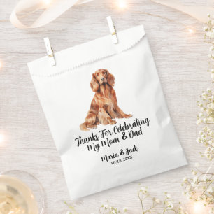 Irish Setter Full Color Pet Wedding Geschenktütchen