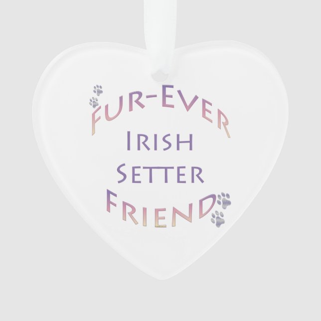 Irish Setter Furever Ornament (Vorderseite)