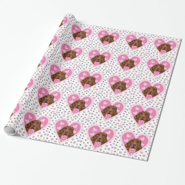 IRISH SETTER GESCHENKPAPIER (Ungerollt)