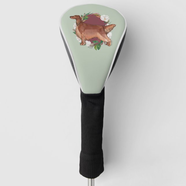 Irish Setter Golf Kopfhaube Headcover (Vorderseite)