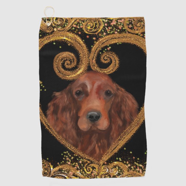 IRISH SETTER GOLFHANDTUCH (Vorderseite)