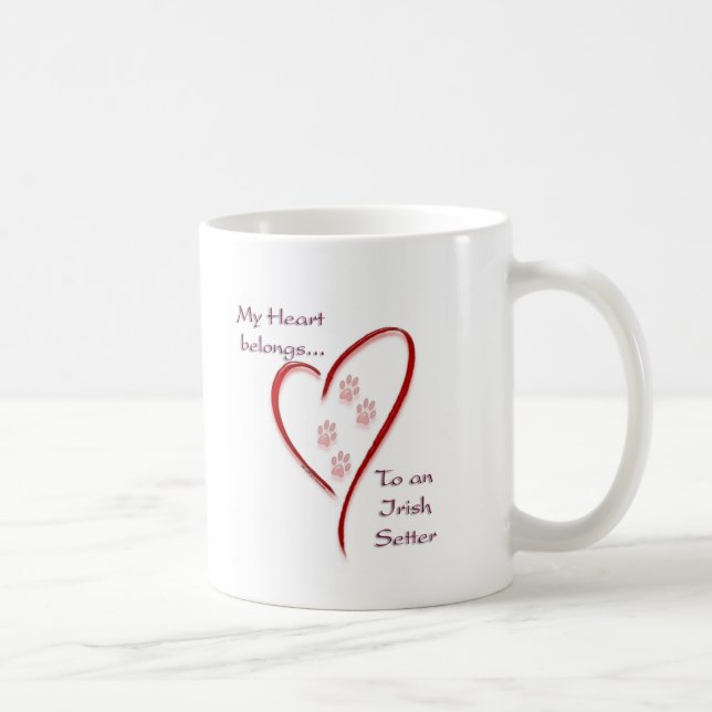 Irish Setter Heart Belongs Kaffeetasse (Rechts)