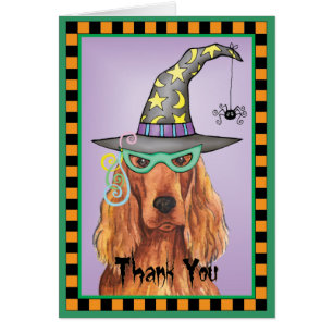Irish Setter Hexe Danke, Card
